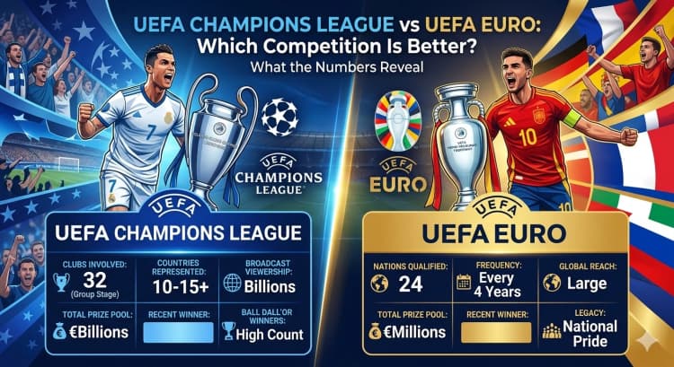 UEFA Champions League vs UEFA Euro: Which Competition Is Better? What the Numbers Reveal